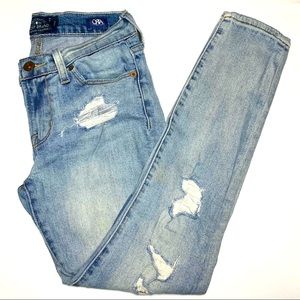 NWOT Vintage Lucky Brand Mid Rise Brooke Patchwork Distressed Ankle Skinny Jean
